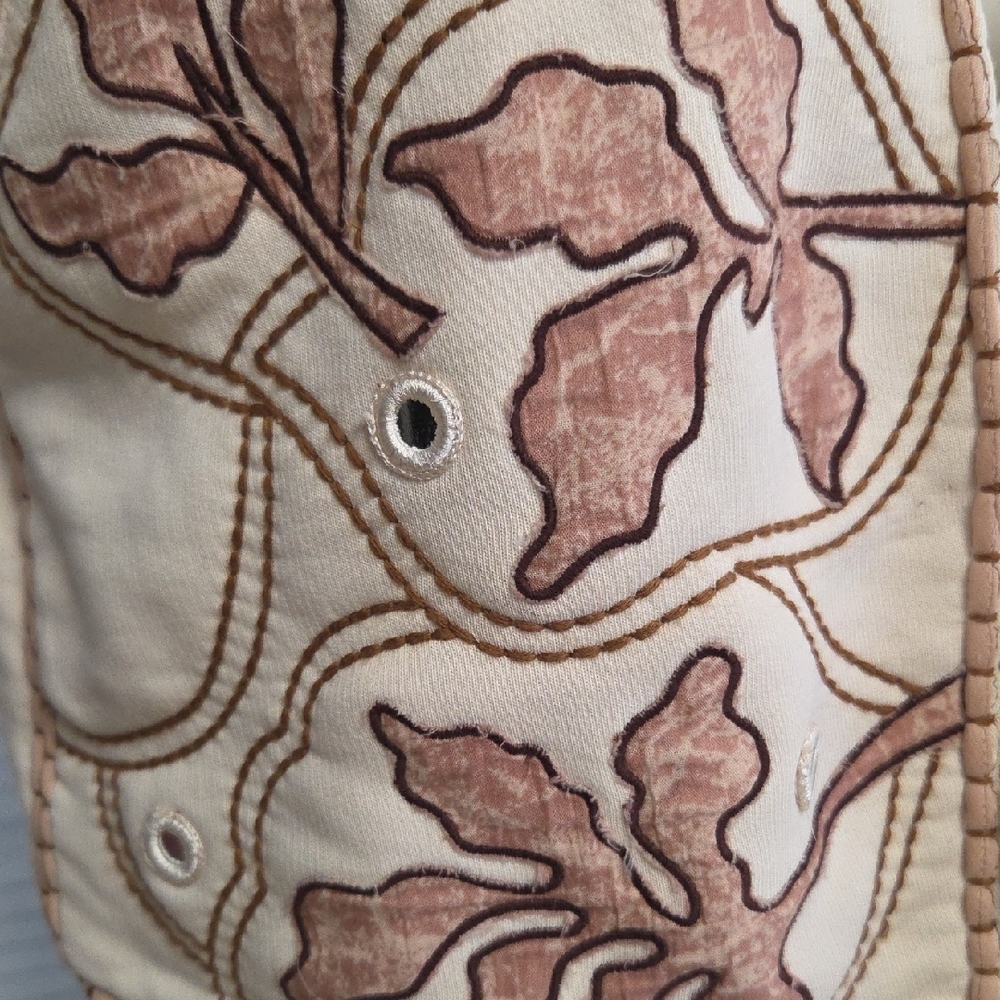 Vintage Embroidered Boho Vest Mirror Details Floral Crop Waistcoat [1021] Large - Picture 3 of 7